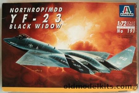 Italeri 1/72 Northrop YF-23 Black Widow II - Bagged, 191 plastic model kit